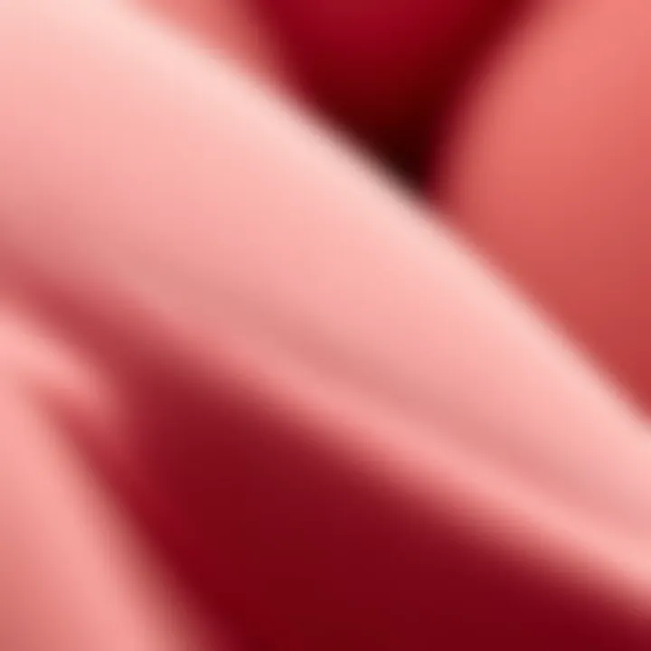 High-Quality Fabric Textures A close-up of the fabric texture of peach booty leggings highlighting quality