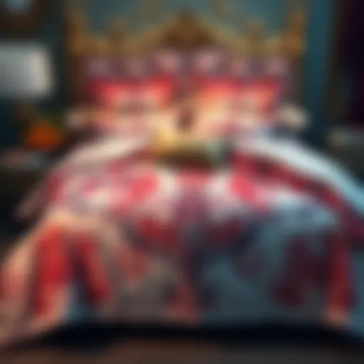 Luxurious personalized comforter showcasing intricate design and vibrant colors