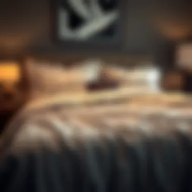 Artistic display of various design options for name comforters