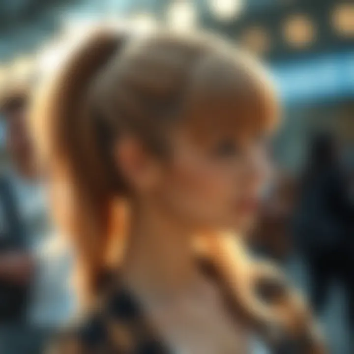 Casual Ponytail Wig for Everyday Looks Casual ponytail wig with bangs showcasing a relaxed look