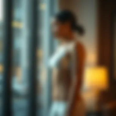 Illustration of correct body alignment while wearing posture support shapewear