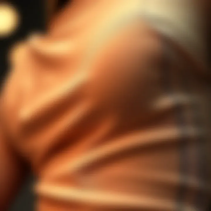 Close-up of the fabric texture used in posture support shapewear