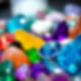 A Spectrum of Resin Gemstones Vibrant array of resin gemstones showcasing their unique colors