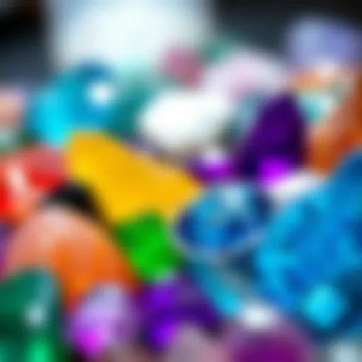 A Spectrum of Resin Gemstones Vibrant array of resin gemstones showcasing their unique colors