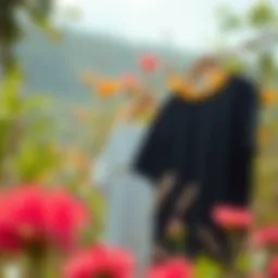 Trendy Romwe tees displayed in a vibrant outdoor setting