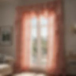 Elegant ruffled valance curtain adorning a cozy living room window