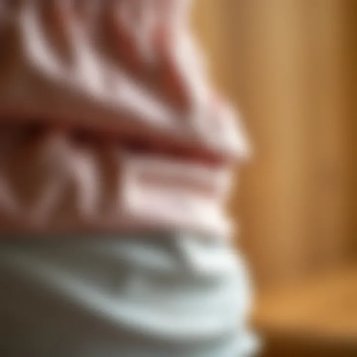 Close-up of high-quality fabric used in sauna shorts, showcasing texture and durability