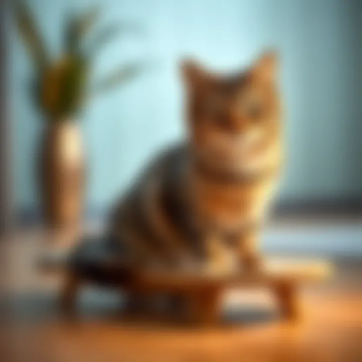 Elegant design of a self-grooming cat scratcher