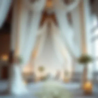 Elegant sheer drapes enhancing a wedding ceremony