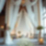 Elegance of Sheer Drapes in Wedding Ceremonies Elegant sheer drapes enhancing a wedding ceremony