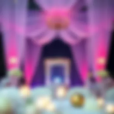 Versatile sheer drapes used in wedding receptions