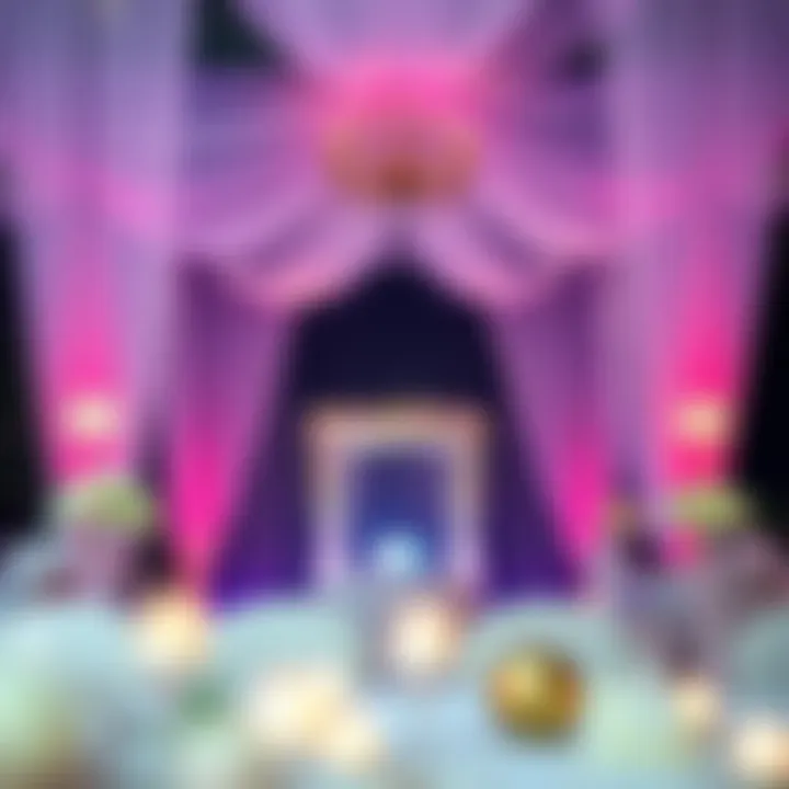 Versatile sheer drapes used in wedding receptions