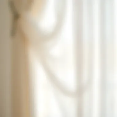 Close-up of soft sheer fabric draping