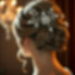 Elegant silver hair piece adorned with crystals