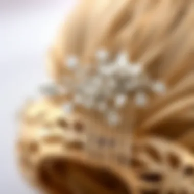 Vintage-inspired silver hair comb with floral design