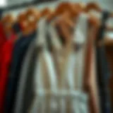 An elegant display of slim fit bib overalls showcasing various fabric textures