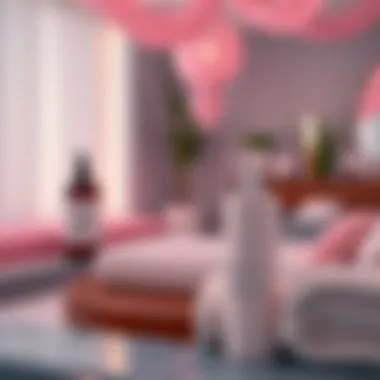 A serene spa setting showcasing slimming lotions in a wellness routine