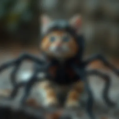 An overview of various spider costume designs for cats