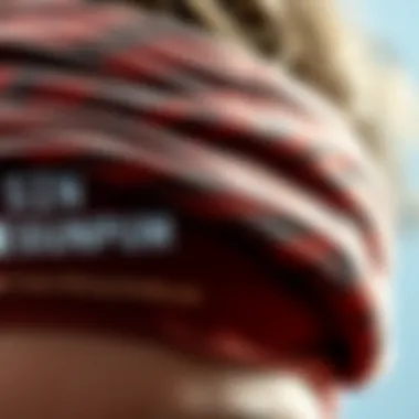 Close-up of sweat-wicking material used in headbands