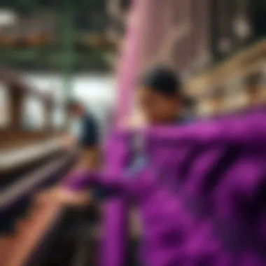 Sustainable tapestry production highlighting eco-friendly practices and materials