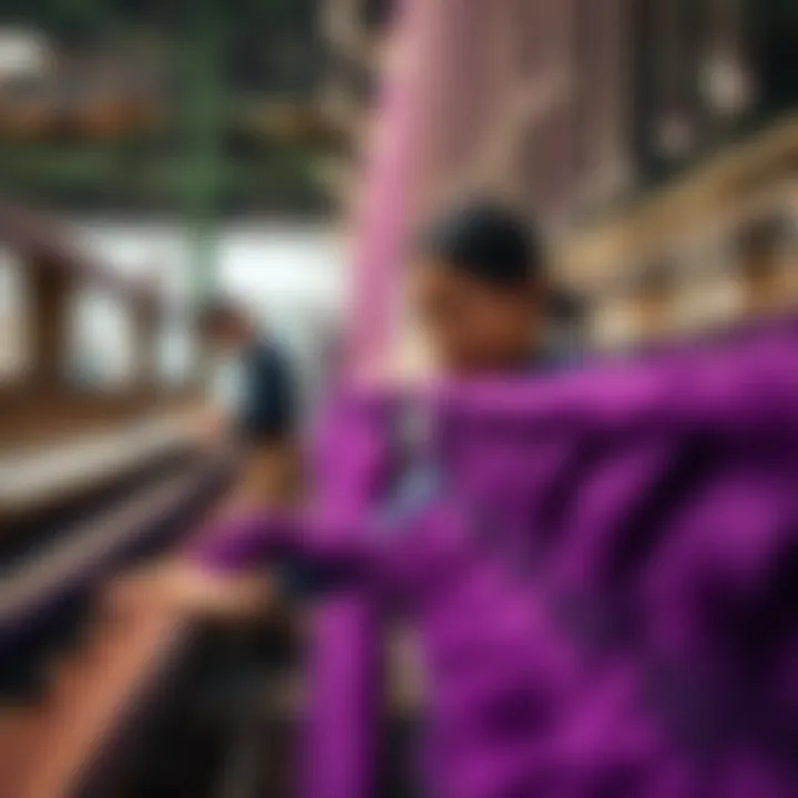 Sustainable tapestry production highlighting eco-friendly practices and materials