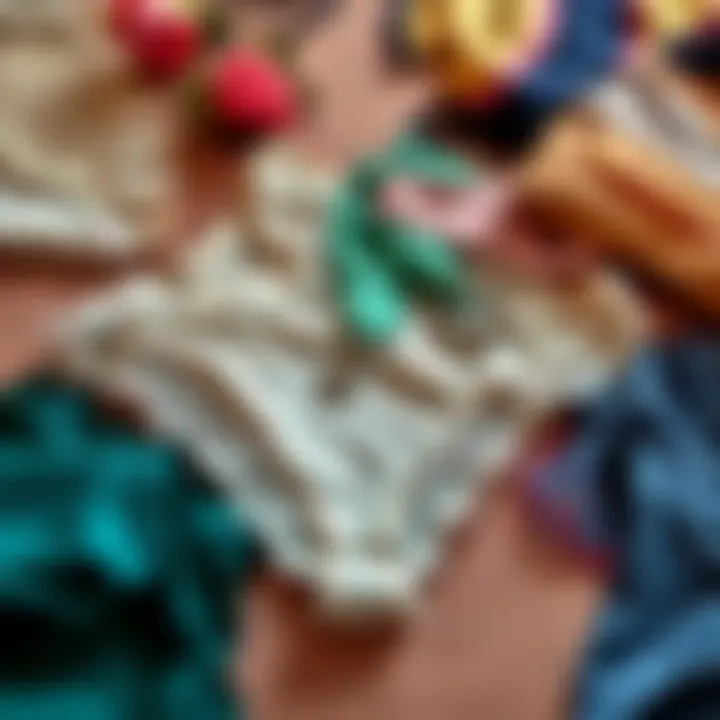 Stylish arrangement showcasing various silk thong designs