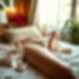 Luxurious silk thong draped elegantly on a soft surface