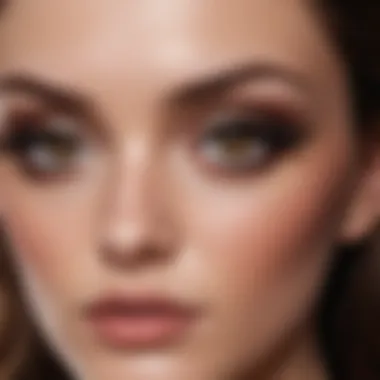 A stunning makeup look enhanced by extra long mink lashes, reflecting contemporary beauty standards.