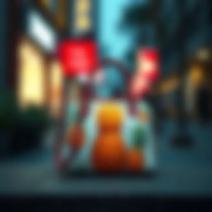 A chic bag adorned with pineapple graphics