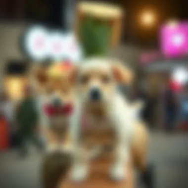 A playful outfit featuring both puppies and pineapples