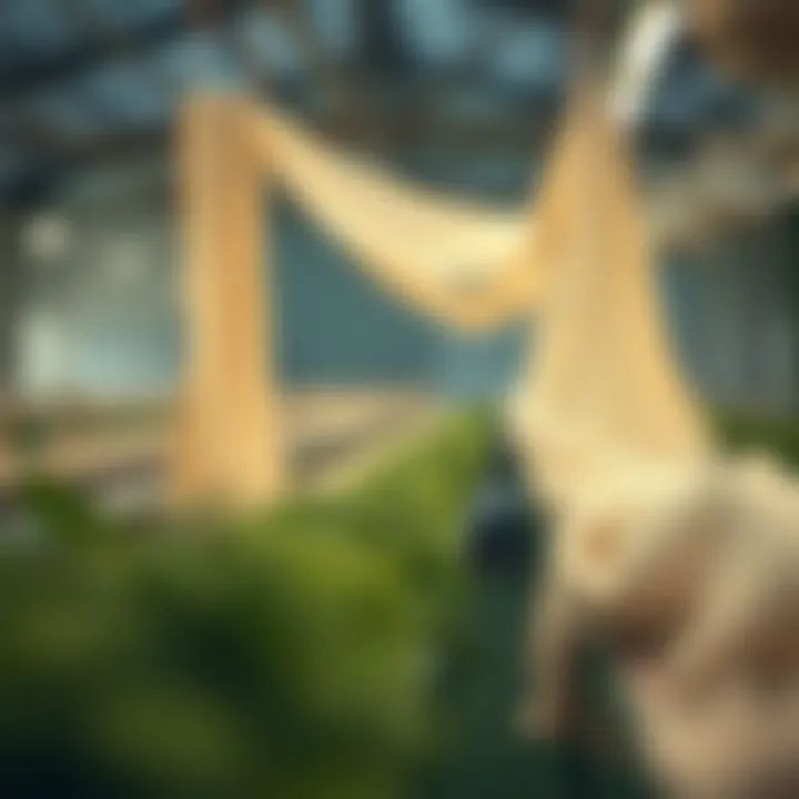Visual representation of sustainable practices in silk production