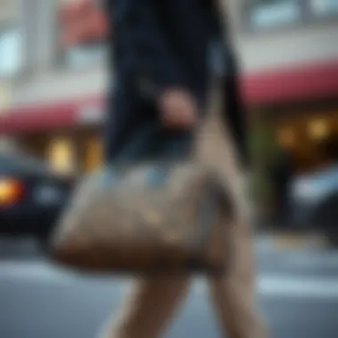 Stylish leopard print bowling bag paired with trendy outfit