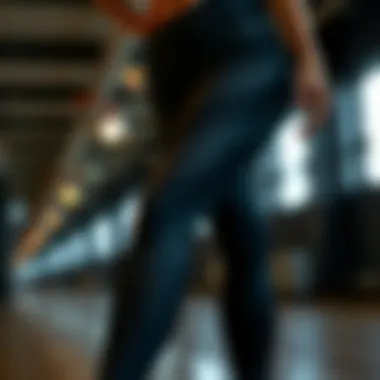 Contemporary Design of Studio Leggings Stylish studio leggings showcasing contemporary design