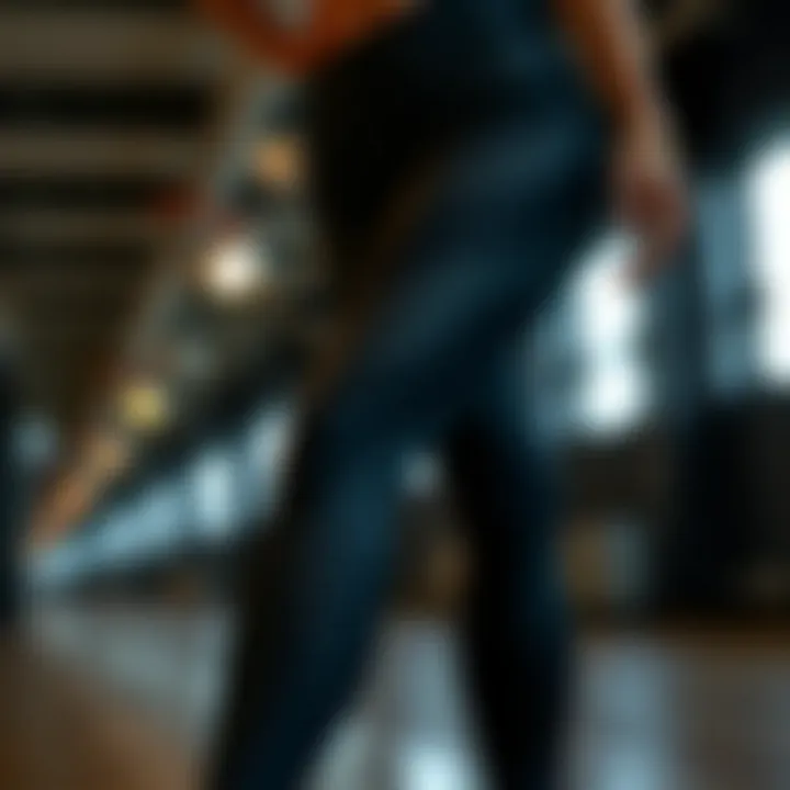 Contemporary Design of Studio Leggings Stylish studio leggings showcasing contemporary design