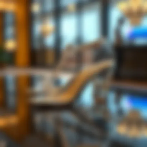 Elegant Design of Clear Sandals Elegant clear small heel sandals displayed on a reflective surface.