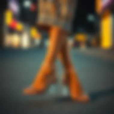 Versatile Styling with Clear Sandals A stylish outfit paired with clear small heel sandals exemplifying versatility.