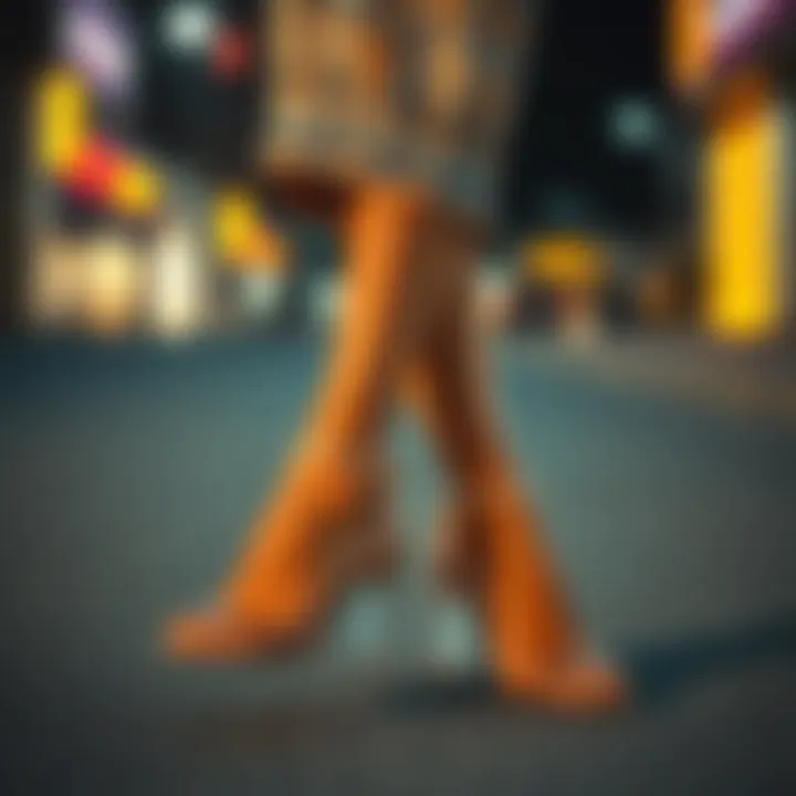 Versatile Styling with Clear Sandals A stylish outfit paired with clear small heel sandals exemplifying versatility.