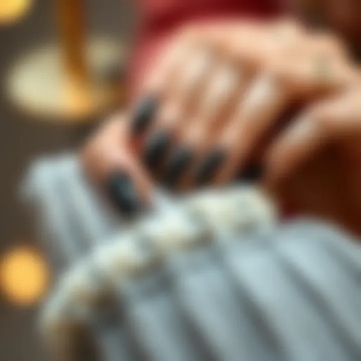 Application Techniques for Black French Tip Press-On Nails Applying black French tip press-on nails with precision and care