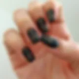 Elegant Designs of Black French Tip Press-On Nails Elegant black French tip press-on nails with intricate designs