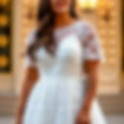 Elegant Lace White Dress Elegant plus-size white dress with intricate lace details