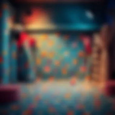 Whimsical backdrop featuring playful patterns