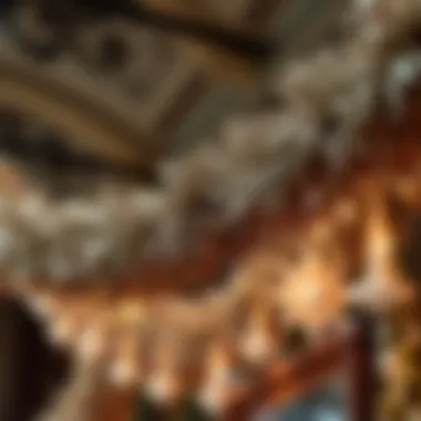 Vintage tinsel garlands showcasing historical designs