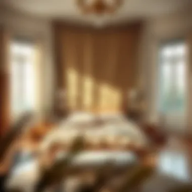 Linen Tapestry as Bedroom Focal Point A serene bedroom featuring linen tapestry as a focal point