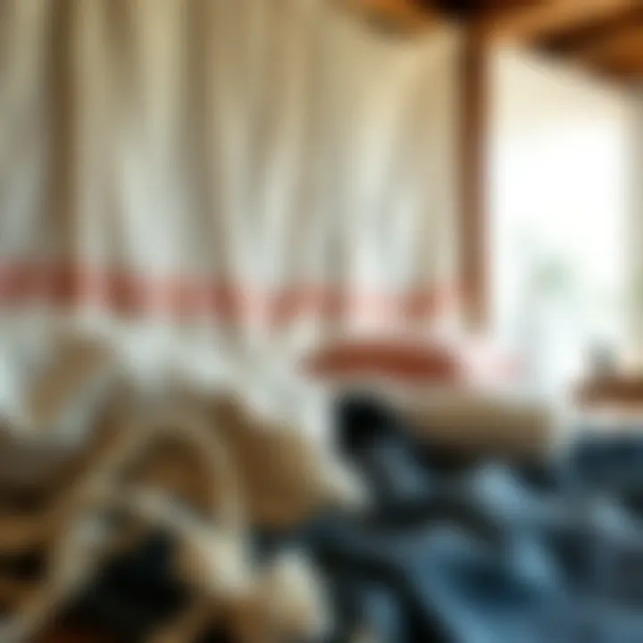 Sustainable Materials in Linen Tapestry Sustainable linen tapestry materials displayed artistically