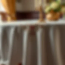 Elegant tablecloth showcasing intricate embroidery