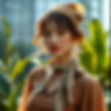 Sustainable Fashion with Chiffon Scrunchies Eco-friendly materials and sustainable fashion concept with chiffon scrunchies