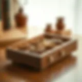 Elegant wooden bracelet holder with multiple compartments