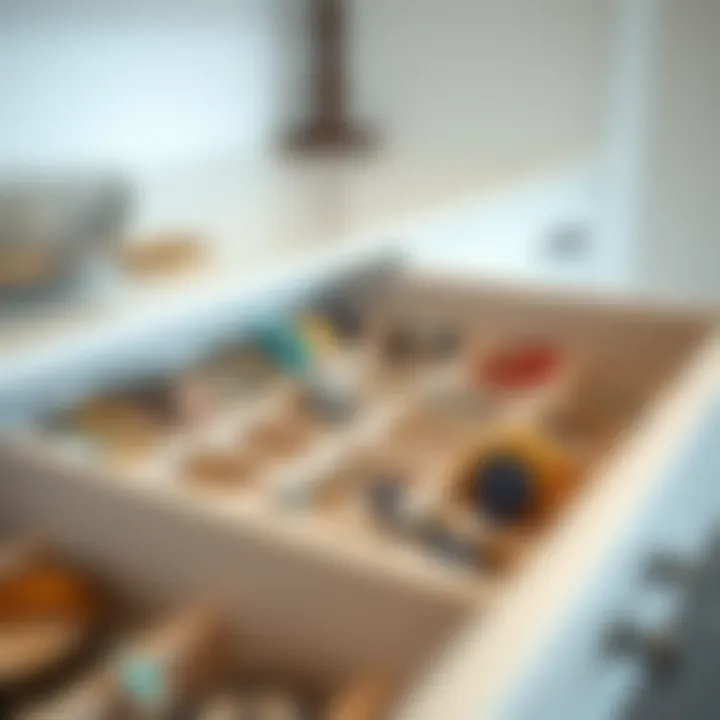 Personalized drawer insert showcasing a variety of bracelets