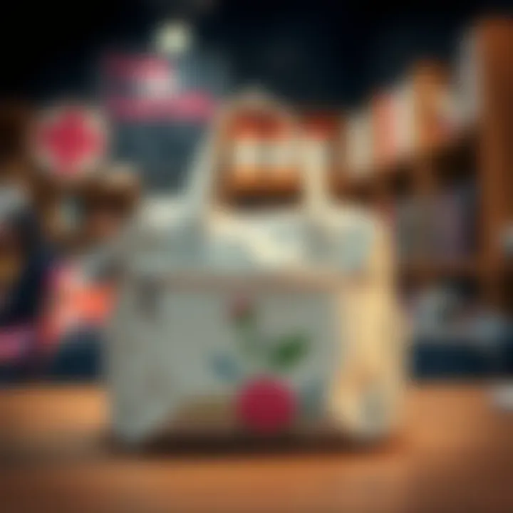 An eco-friendly embroidery organizer bag made from sustainable materials.