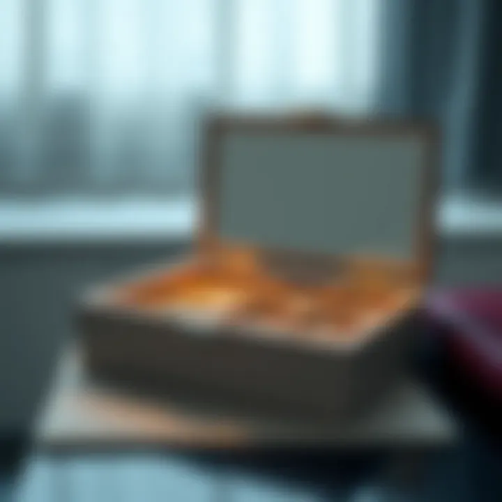 Functional compartments within a minimalist jewelry box